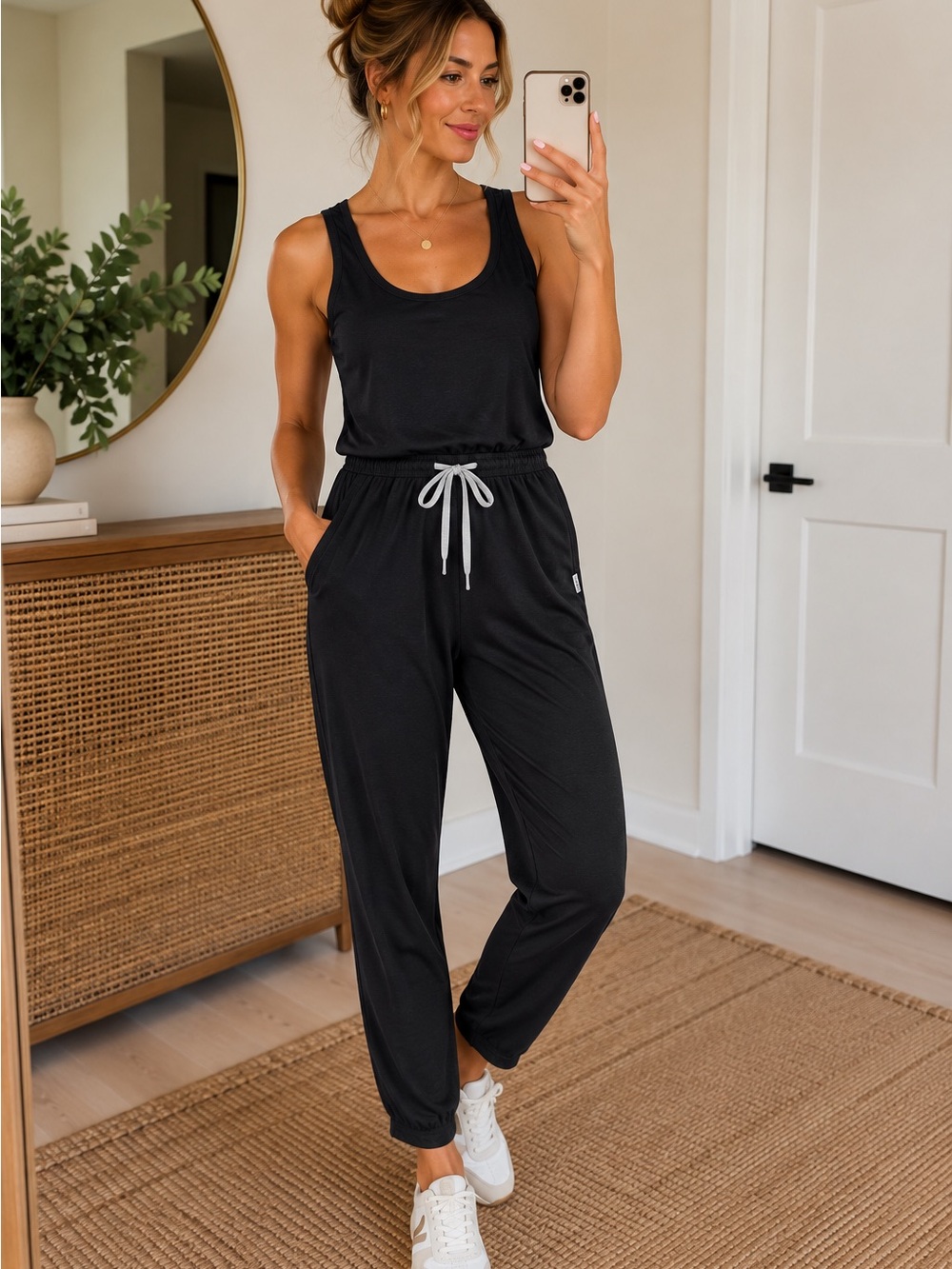 Vuori Lux Harem Jumpsuit – Black – Size Medium